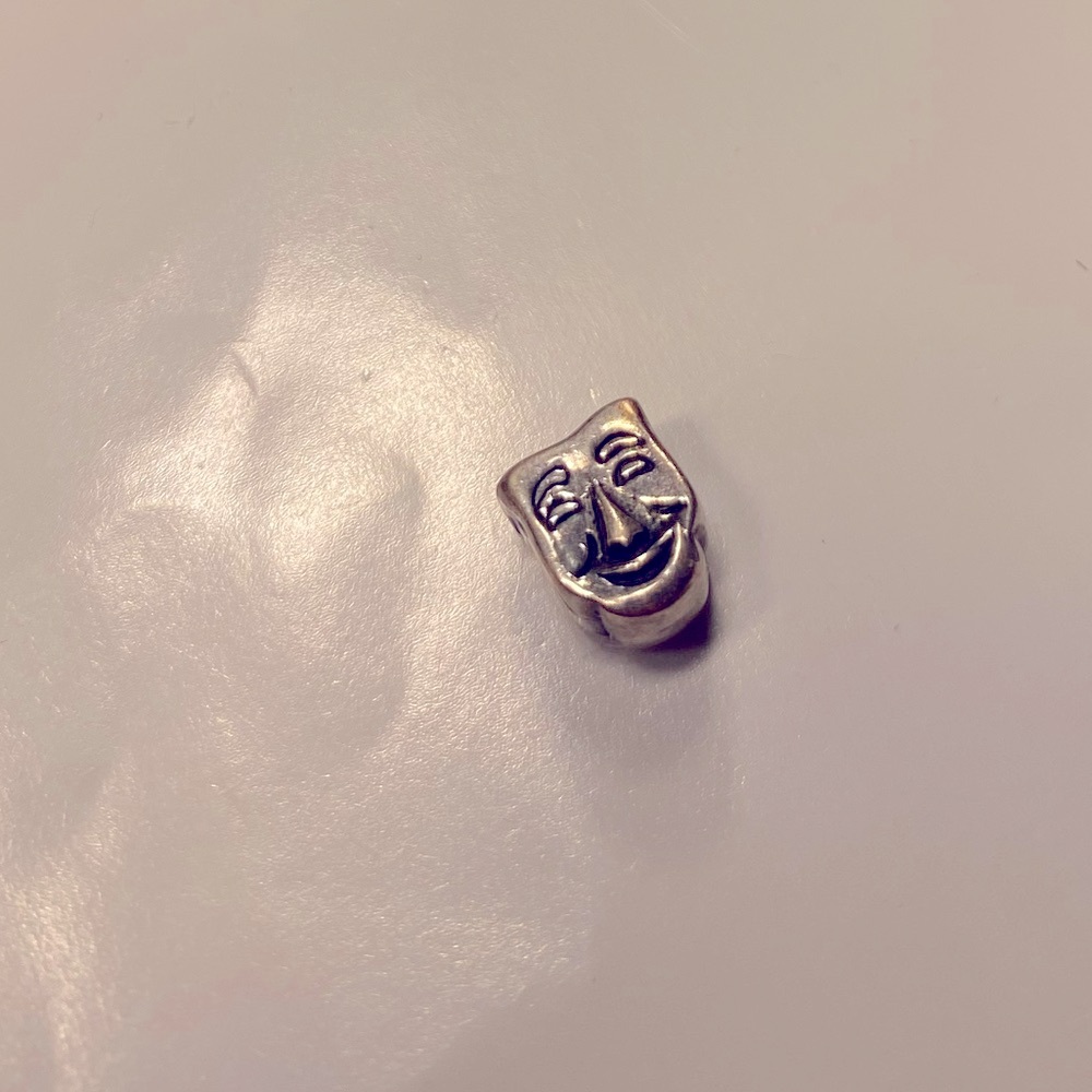 Vintage silver comedy and tragedy masks pandora Charm